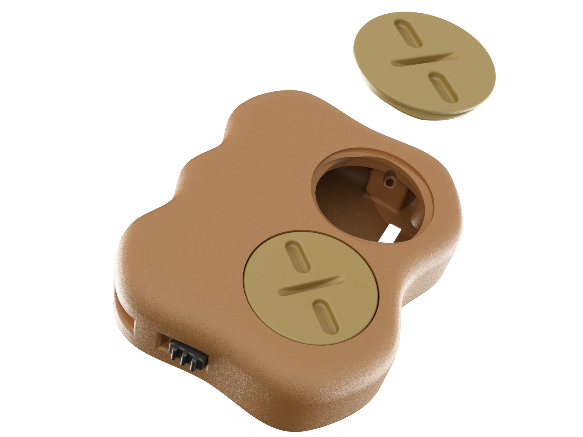 Отверстия для 2 батареек